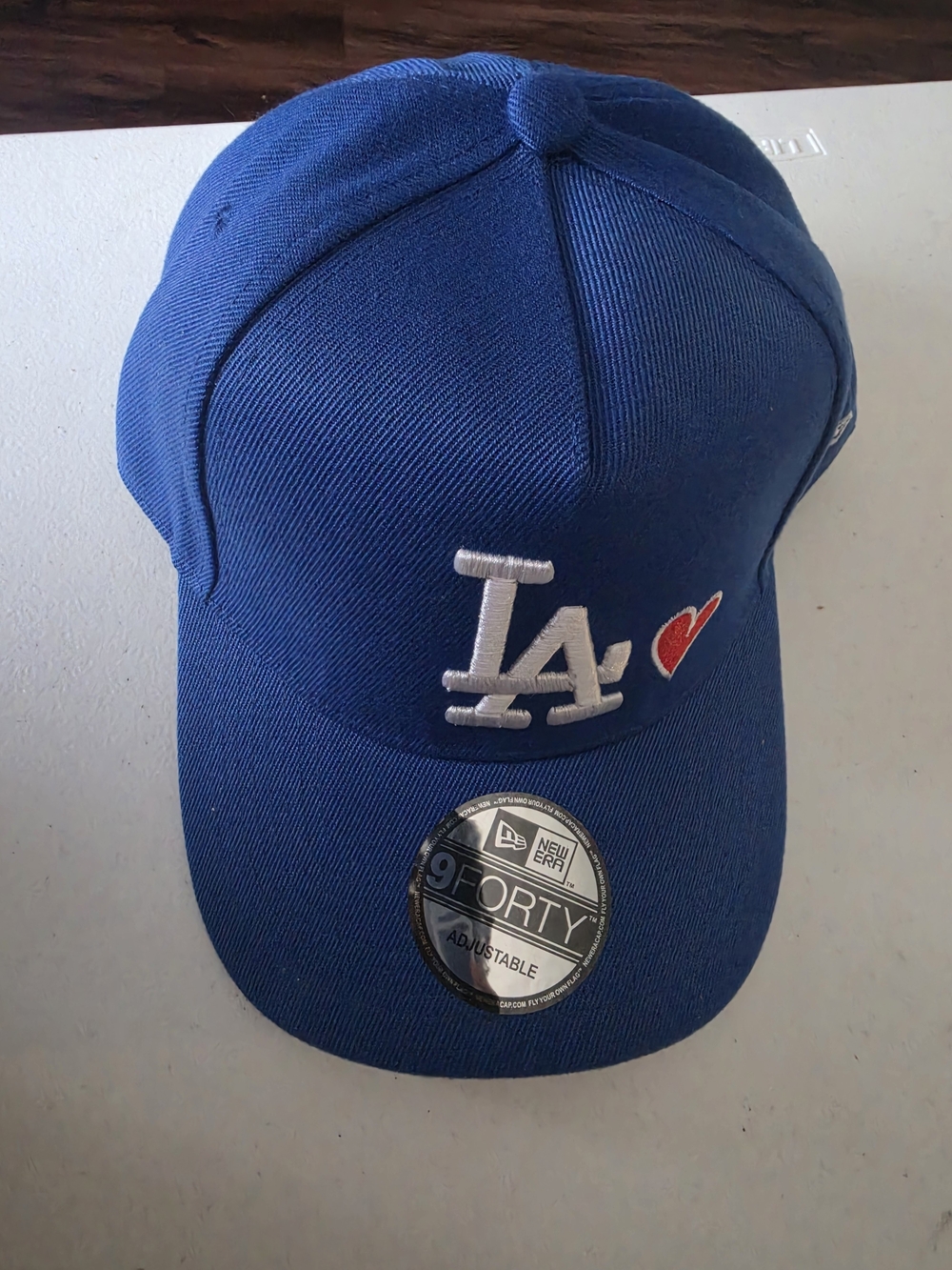 New Era Los Angeles Dodgers Blue 9FORTY Cap with Heart Patch